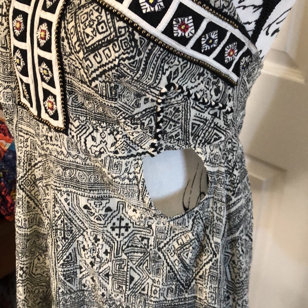 Cleobella Tribal Halter cutout beaded romper - Picture 7 of 11